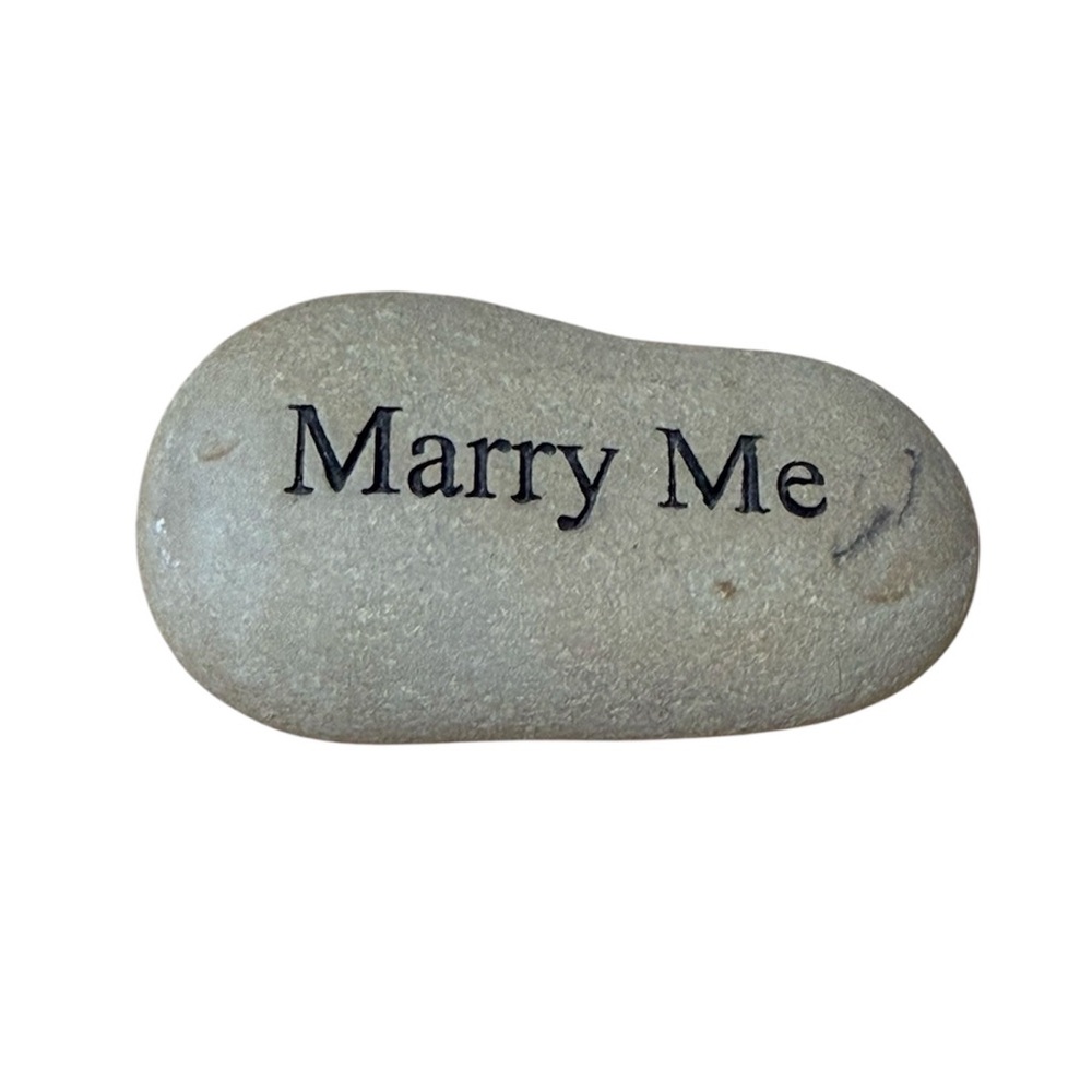 Engraved “Marry Me” Proposal River Rock